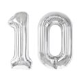 thumbnail image 1 of Globo Upegesy, lámina plateada número 10, 40 pulgadas, para fiestas, 1 of 6