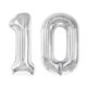 thumbnail image 1 of Globo de número 10 plateado de 40" para fiesta Upgesy, 1 of 7
