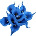 thumbnail image 2 of 20pcs Artificial Calla Lily Real Touch Latex Flower for Bride Wedding Home Decor, Blue, 2 of 8
