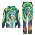 thumbnail image 2 of Rick And Morty Unisex Adult Sweatsuits Hoodie & Sweatpants Long Sleeve Hooded Sweatshirt Matching Joggers Tracksuit Sets 2XS, 2 of 9