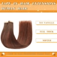 thumbnail image 3 of Extensiones de pelo YDDM con cinta adhesiva, 20 unidades, 60 cm, color marrón chocolate, 3 of 7