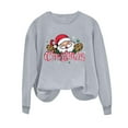 thumbnail image 5 of Craaazy Early Fall Fashion Christmas Shirts for Women Crewneck Long Sleeve Christmas Printed Womens Tops Gifts, 5 of 6