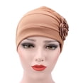 thumbnail image 4 of Zhaomeidaxi Chemo Cancer Head Scarf Hat Cap Chiffon Cotton Turban Headwear Women Stretch Flower Muslim Headscarf, 4 of 4