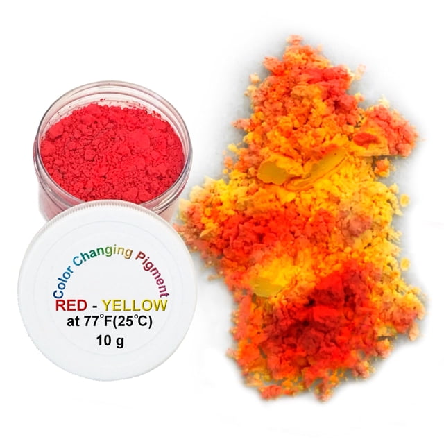 Pigmento en polvo termocrómico Atlanta de rojo a amarillo 10 g a 25 °C
