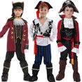 Pirate Captain Cosplay Costume Boys Christmas Fancy Clothes Halloween