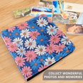 thumbnail image 4 of FORMRS 3 Ring Photo Album 4"x6" Self Adhesive Large Capacity PU Leather Cover, Pink Flowers Pattern, 4 of 8