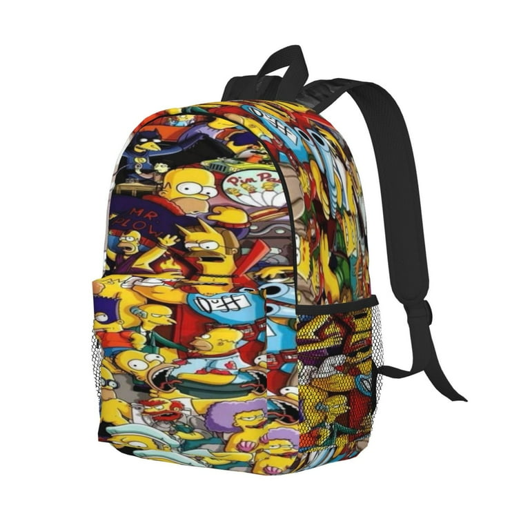 15in Cartoon Simpsons Backpac Daypack Cute Travel Bag Funny