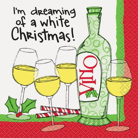 I'm Dreaming of a White Christmas Cocktail Napkins, Pack of 16