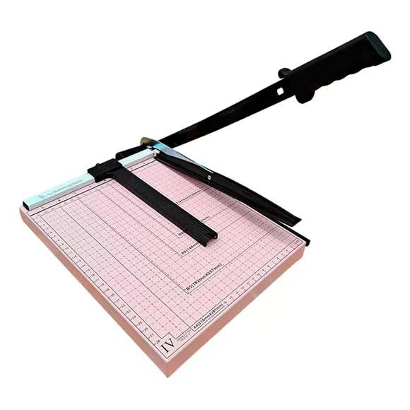 Guillotina Pisapapel Metal Rosa Cortador Papel Carta Tarjeta