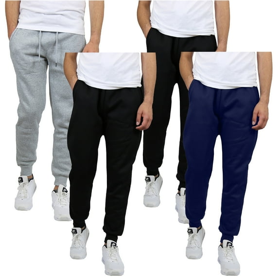 4-Pack Mens Slim Fit Fleece Jogger Sweatpants (S-2XL)