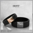thumbnail image 3 of Rinfit Silicone Rings for Women - Female Rubber Wedding Bands - Metal Infinity Collection, 3 of 4