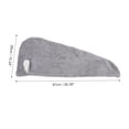 thumbnail image 2 of Unique Bargains 1 Pc Comfortable Rabbit Ears Hair Towel for Bathroom Hotel Coral Fleece Light Gray, 2 of 5