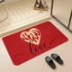 thumbnail image 5 of Felpudos de entrada con temática de San Valentín, absorbentes, para baño, ducha, sala de estar y baño, ideales para decorar el día de San Valentín, de poliéster., 5 of 6