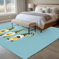 thumbnail image 4 of Sweet Gnomes Area Rugs 5x7 ft Bee Dwarf Daisy Duck Green Washable Rug Non Slip Indoor Carpet Absorbent Floor Mat for Living Room Bedroom Dining Room, 4 of 9
