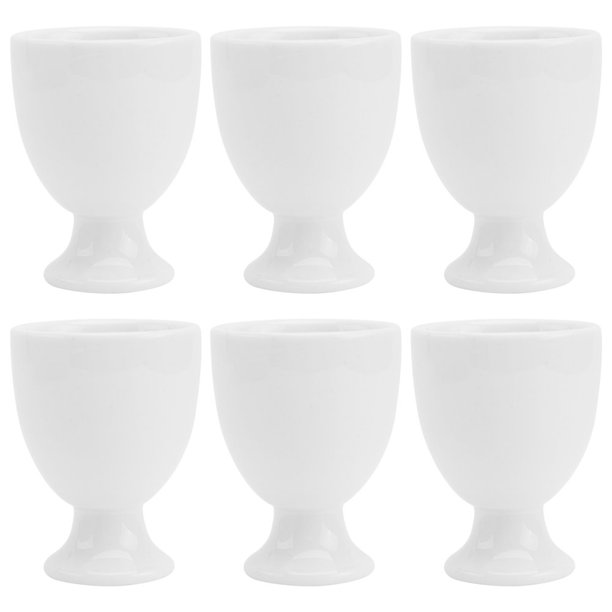AMERTEER 6Pcs Household Egg Cups Practical Ceramics Egg Trays Breakfast