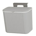 thumbnail image 4 of Cubo de basura pa la cocina, soporte pa contenedor de basura con organizadores de tapa, bote de basura multifunción pa clasificación d Gris 7L Gloria Cubo de basura de cocina, 4 of 9