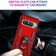 thumbnail image 4 of TECH CIRCLE Armor Cover for Google Pixel 8 Pro,Heavy Duty Shockproof Ring Holder Kickstand Hybrid Rugged Case Military Grade Drop Protection Phone Case Support Magnetic Car Mount ,Red, 4 of 7