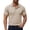 Khaki&&100, variant on CONROSES Mens Short Sleeve Polo Shirts Jacquard Collared Buttons Polo Shirt for Men Casual Golf Shirts