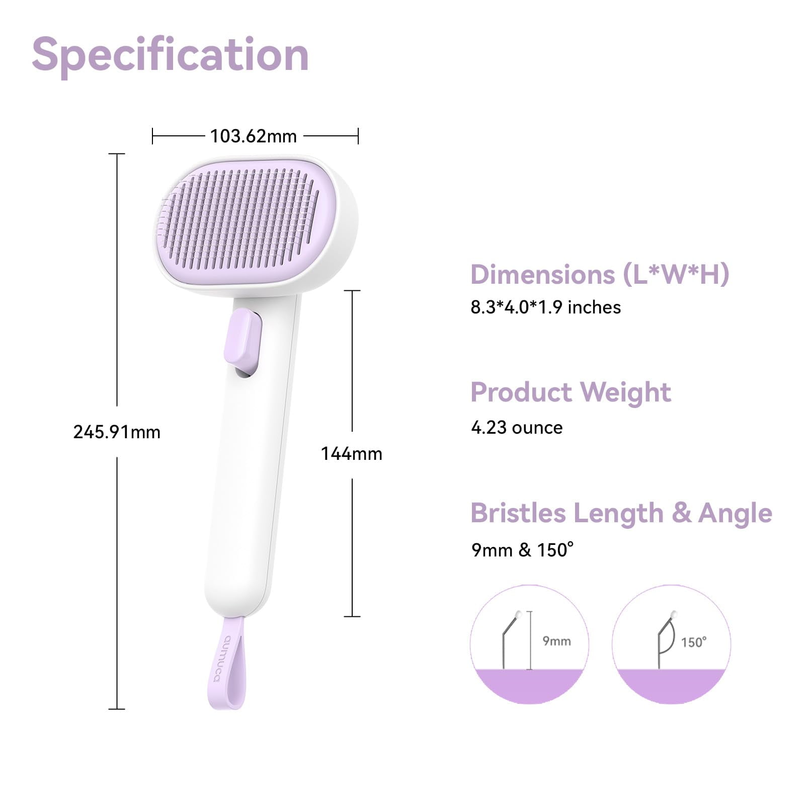 Cat Brush for Shedding, Cat Brushes for Indoor Cats, Cat Brush for Long or Short Haired Cats, Cat Grooming Brush Cat Comb for Kitten Rabbit Massage Removes Loose Fur