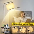 thumbnail image 2 of OUTONLIFE Floor Lamp with Table for Living Room with USB & Type C Charging Station, End Table Lamp with 3-Color Temperature LED Bulb for Bedroom, Black, 2 of 8
