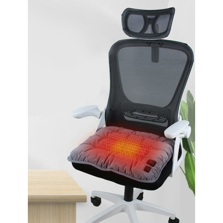 Bojue Thicken Seat Cushion,Electric Heated USB Power,Fast Heating,Non-Slip Bottom,Portable Soft Office Chair Cushion for Warmer and Pain Relief, Size: 45