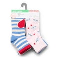 thumbnail image 2 of Wonder Nation Girls Ankle Stripe Socks, 10-Pack, Sizes S-L, 2 of 15