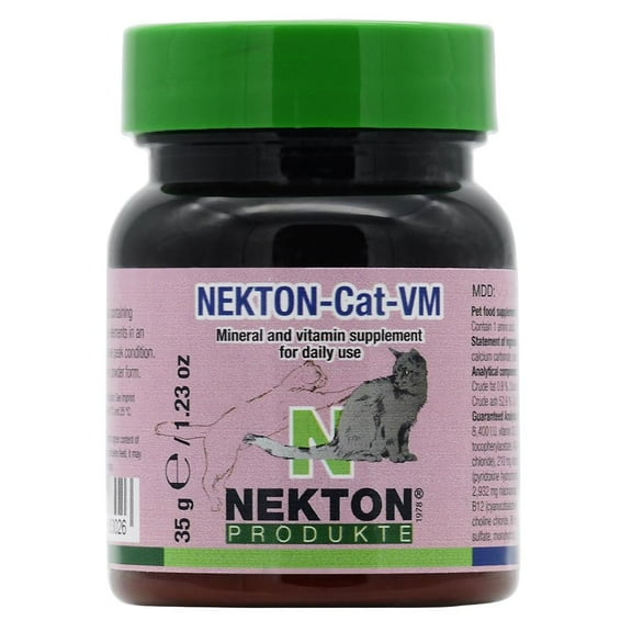 NEKTON Cat-VM Feline Vitamin, Mineral and Trace Element Supplement for Daily Maintenance 1.23 oz (35g)