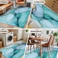 thumbnail image 5 of Teal Marble Runner Rug 2.7x5 FT, Non Slip Entryway Carpet, Contemporary Ink Painted Abstract Art Washable Soft Floor Carpet Entrance Mat Non-Shedding Throw Rug for Hallway Laundry Room Bedside, 5 of 9