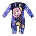thumbnail image 5 of Anya Forger Spy X Baby Footless Rompers, Long Sleeve Baby Onesie Jumpsuit for Boys Girls, 5 of 8