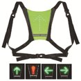 thumbnail image 2 of Gilet de Cyclisme USB Rechargeable Réfléchissant avec Indicateur de Direction LED Télécommande Gilet Réfléchissant pour Sac de Sécurité Cyclisme Course Marche Jogging, 2 of 5