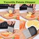 thumbnail image 2 of Rebanadas De Patata Cuchillo Corrugado Ondulado Cortador De Verduras De Acero Inoxidable,Cuchillo De Cocina Herramienta Cortadora De Capas De Patata,Cortador De Verduras Para Papas Fritas Patata, 2 of 5