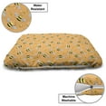 thumbnail image 3 of Honey Bee Pet Bed, Cartoon Style Flies and Hexagonal Shapes Scattered, Chew Resistant Pad for Dogs and Cats Cushion with Removable Cover, 24" x 39", Orange Mustard, by Ambesonne, 3 of 4