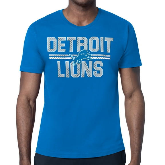 Men's Starter  Blue Detroit Lions Retro Team Logo T-Shirt