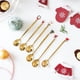 thumbnail image 3 of Toystoory Juego de cucharas de Navidad de 6 uds., vajilla de acero inoxidable, azúcar dorado, helado, sopa, café, cucharas, cocina, hogar, Navidad Kits de decoración para fiestas Plata/6 piezas Toystoory HA044668-02, 3 of 6
