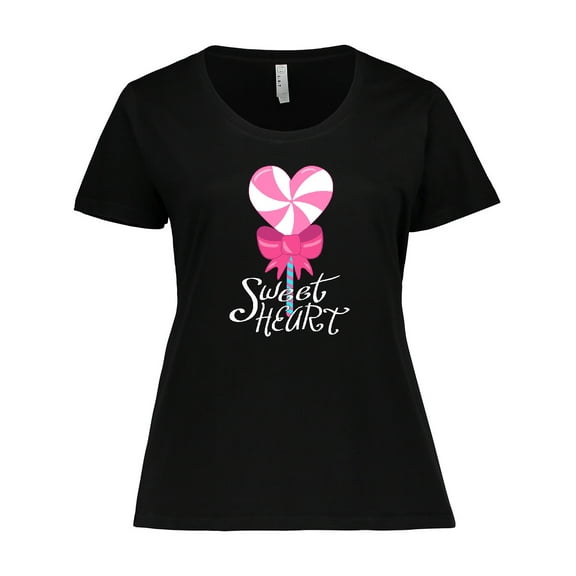 Inktastic Sweetheart-Valentine Lollipop Women's Plus Size T-Shirt