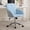 Blue Silver, variant on Velvet Desk Chair for Home Office, Modern Adjustable Computer Task Chair, Swivel Chair, Ergonomic Swivel Chair, Backrest Seat, Cute Vanity Chairs with Arm Rest for Bedroom, Living Room, Make-up Room