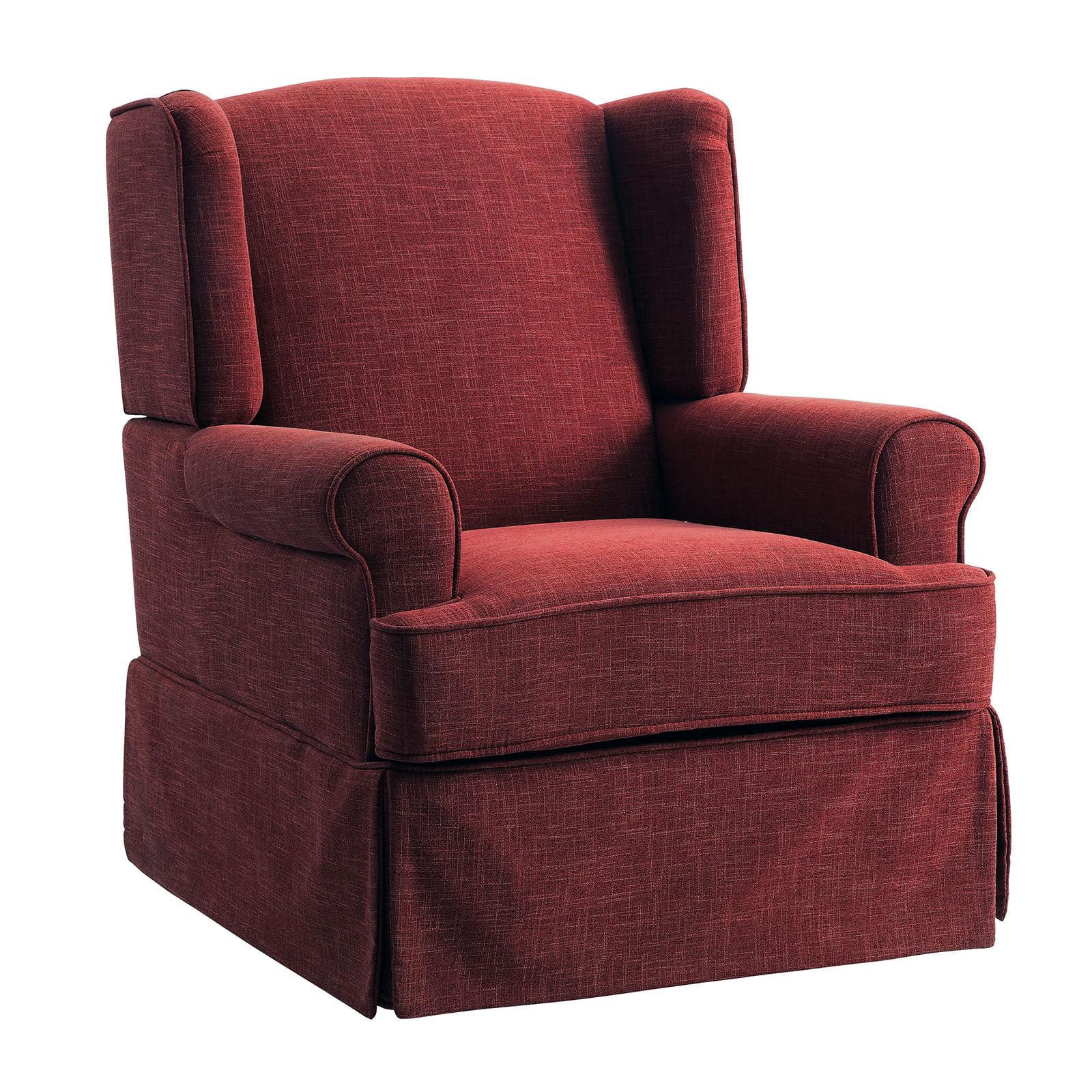 Fabric Upholstered Wooden Glider and Rocker Chair with
