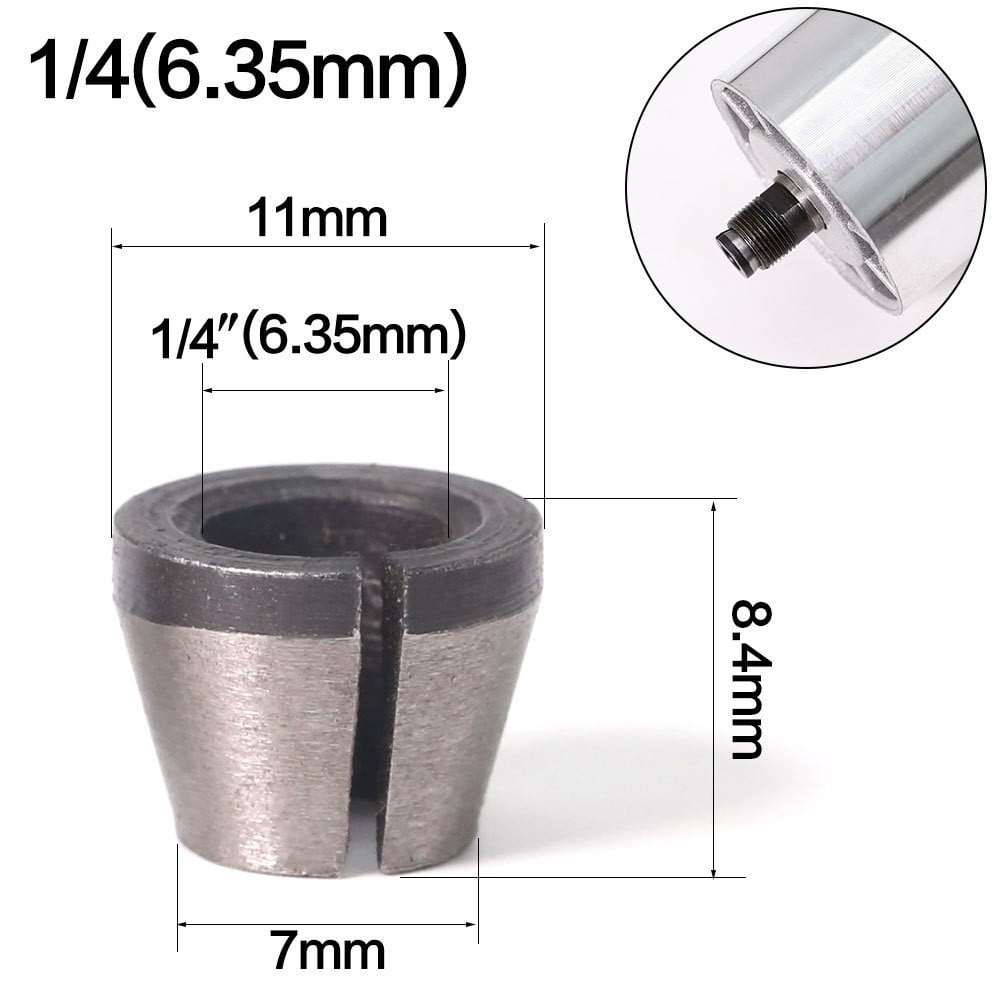 5pcs/lot CNC Router Tool Shank Adapter Adaptor CNC Router Collet 6.35mm to 3.175 