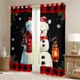 thumbnail image 2 of Manfei Cartoon Snowman Black Out Curtains for Kids, Merry Christmas Curtains Pack of 2 (42x63 Each), Happy New Year Bedroom Curtains, Luxurious Home Decor, 2 of 5