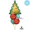 thumbnail image 2 of 18 inch Christmas Gold Script Red Qualatex Foil Mylar Balloon - Party Supplies Decorations, 2 of 4