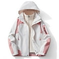 thumbnail image 4 of PiGOGI Women's Outdoor 3-in-1 Windproof Thickened Hiking Jacket Pink 4XL, 4 of 4