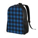 thumbnail image 2 of Disketp Blue Black Plaid Mochila Unisex de Apertura Lateral Completa, Mochila para Laptop para Escuela, Trabajo y Viajes, 2 of 8