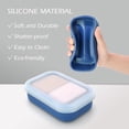 thumbnail image 5 of IGETTOCO Enhanced Leakproof Silicone Travel Shampoo bar Holder Shampoo and Conditioner Bar Container Soap Box for Handmade Soap Shatterproof Soap Holder for Save Soap (Clear&Violet), 5 of 8