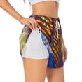 thumbnail image 3 of Lsque inside out 2 Printed Women's Running Shorts with Liner Pockets,Elastic Quick Dry Workout Athletic Gym Yoga Shorts,Womens High Waist Shorts-XX-Large, 3 of 9