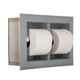 thumbnail image 4 of Boreas Recessed Solid Wood Double Toilet Paper Holder 13.25 X 8.5 - Primed Gray, 4 of 5