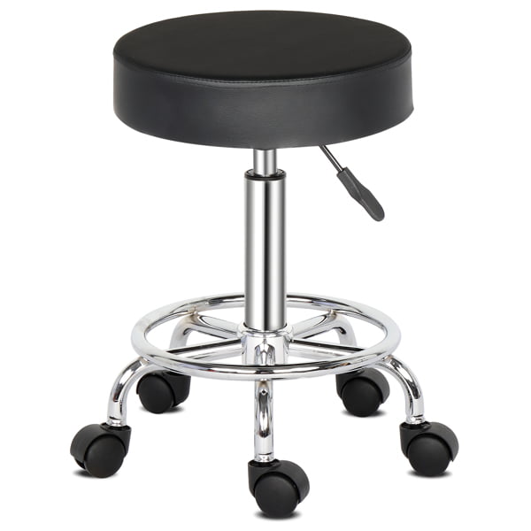 IEUDNS Low Roller Round Seat Swivel Chair Heavy Duty Footrest