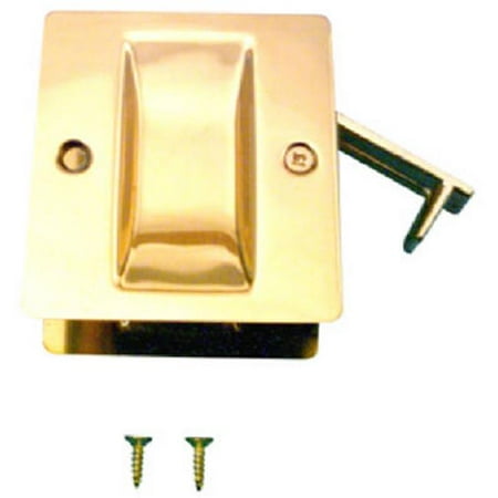 Braid Pull Polished Brass - Slide-Co 161494 Pocket Door Passage Pull, Polished Brass