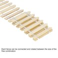 thumbnail image 4 of Uxcell Miniature Garden Fence 35 inch Long Wood Ornament Wooden Decorative Picket Fence Wood Color 2 Pack, 4 of 6
