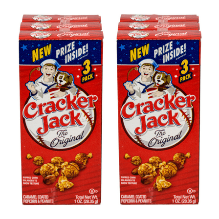 Cracker Jack Caramelized Peanuts and Popcorn, 3-ct. Packs (2 pack)