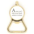 thumbnail image 1 of Quote Don't Let Others Ride Your Back Beer Bottle Cap Opener Stainless Steel Key Chain, 1 of 3